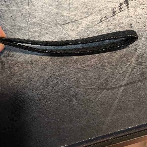 EUC Rebecca & Rifka Black Zip-Around Wristlet Wallet with Gold Medallion - Picture 8 of 16